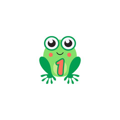 animal with number for education vector