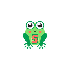 animal with number for education vector