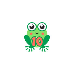 animal with number for education vector