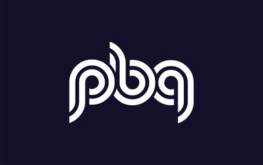 Obraz premium PBQ Creative Unique Modern Letter Logo Design. Stylized logo featuring a unique letter design, presenting abstract minimalist aesthetics and modern appeal.