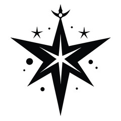 Obraz premium black and white compass