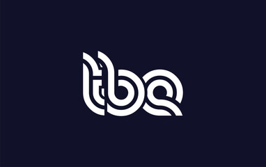 Fototapeta premium TBE Creative Unique Modern Letter Logo Design. Stylized logo featuring a unique letter design, presenting abstract minimalist aesthetics and modern appeal.