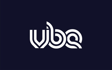 Fototapeta premium VBE Creative Unique Modern Letter Logo Design. Stylized logo featuring a unique letter design, presenting abstract minimalist aesthetics and modern appeal.
