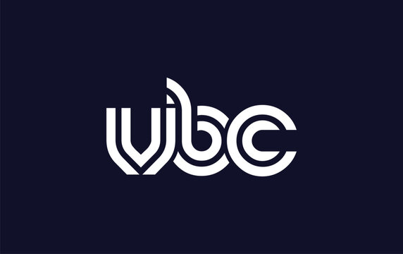 VBC Creative Unique Modern Letter Logo Design.  Stylized logo featuring a unique letter design, presenting abstract minimalist aesthetics and modern appeal.