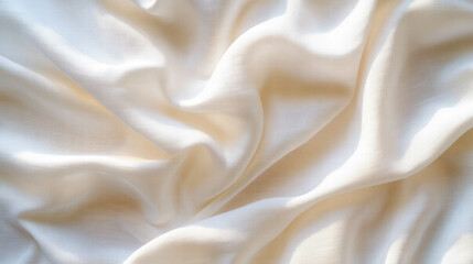 Fototapeta premium Soft woven linen fabric texture overlay for textiles and design projects