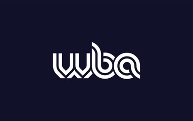 WBA Creative Unique Modern Letter Logo Design.  Stylized logo featuring a unique letter design, presenting abstract minimalist aesthetics and modern appeal.