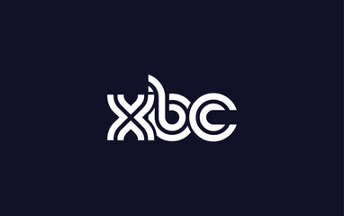 XBC Creative Unique Modern Letter Logo Design.  Stylized logo featuring a unique letter design, presenting abstract minimalist aesthetics and modern appeal.