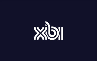 Obraz premium XBI Creative Unique Modern Letter Logo Design. Stylized logo featuring a unique letter design, presenting abstract minimalist aesthetics and modern appeal.
