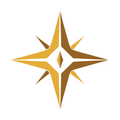 Obraz premium golden star isolated on white