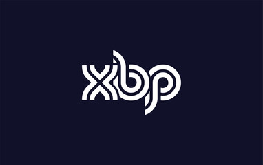 XBP Creative Unique Modern Letter Logo Design.  Stylized logo featuring a unique letter design, presenting abstract minimalist aesthetics and modern appeal.
