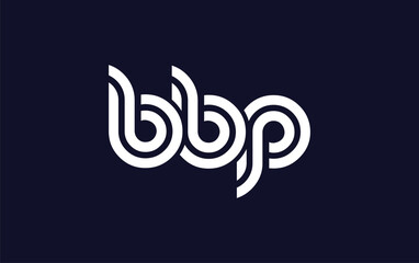 Obraz premium BBP Creative Unique Modern Letter Logo Design. Stylized logo featuring a unique letter design, presenting abstract minimalist aesthetics and modern appeal.