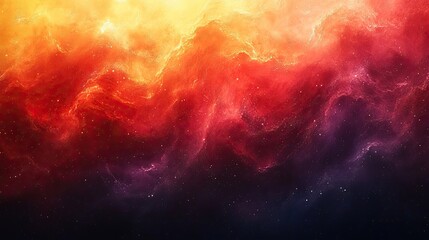 Naklejka premium Fiery nebula cosmic cloudscape, space background, abstract art