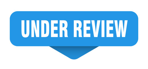 under review sticker. under review sign on transparent background