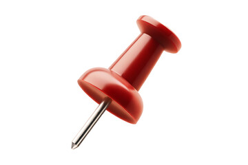 Red pin isolated on white background PNG. GENERATIVE AI