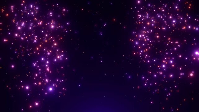 brilliant purple glow glitter dust backgrounds loop