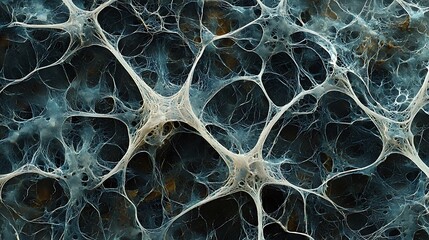Intricate Network Abstract Teal and White Texture Background