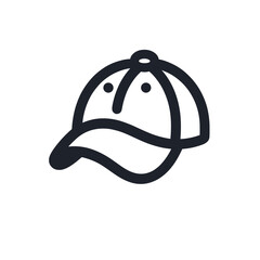 Fototapeta premium Stylish baseball cap illustration in minimalist design, fashionable accessory