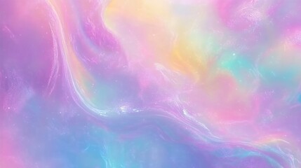 Obraz premium Delicate iridescent abstract background with fluid, ethereal pastel hues