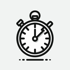 Obraz premium Iconic stopwatch displaying time, measurement concept