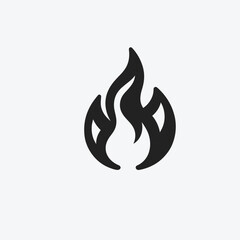 Obraz premium Stylized flame symbol on light background, creativity and energy