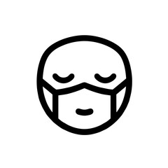 Obraz premium Calm reflection of person with mask, inner peace in isolation