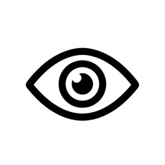Simplistic eye icon symbolizing vision and perception in design, clarity