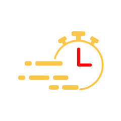 fast time icon, simple flat style, illustration, logo sign symbol pictogram template, for ui or ux isolated on white for mobile app, editable