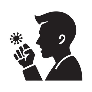 recommend clip art: Simple Coughing Vector Icon – Modern Logo & Illustration