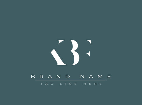 KBF abstract letter logo design. This logo is designed by three abstract letters.