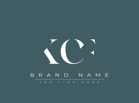 KCF abstract letter logo design. This logo is designed by three abstract letters.
