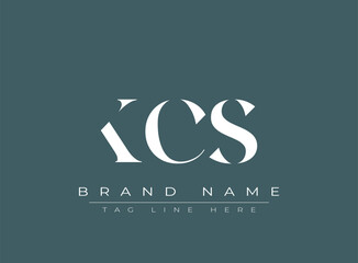 KCS abstract letter logo design. This logo is designed by three abstract letters.