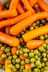 Green peas and carrot canned food tasty fresh delicious gourmet food background table rustic food top view copy space keto and paleo diet vegetarian and vegan food