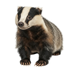 Fototapeta premium Badger on high quality transparent background png