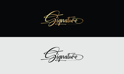 Handwriting logo signature logo Photography logo Design template	
