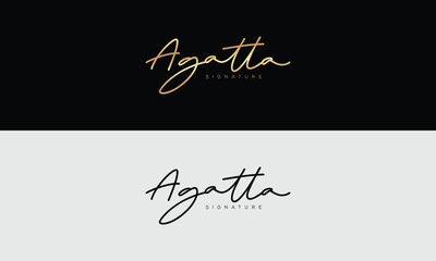 Handwriting logo signature logo Photography logo Design template	
