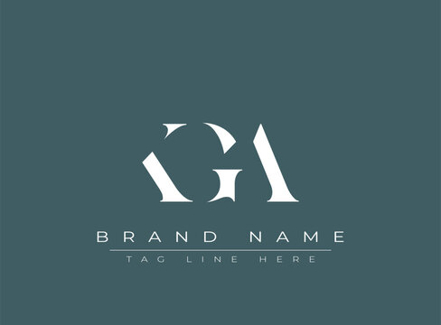 KGA abstract letter logo design. This logo is designed by three abstract letters.