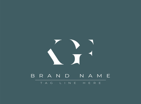 KGF abstract letter logo design. This logo is designed by three abstract letters.