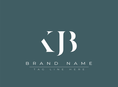 KJB abstract letter logo design. This logo is designed by three abstract letters.