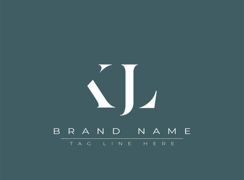 KJL abstract letter logo design. This logo is designed by three abstract letters.