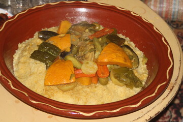 Fresh Moroccan Couscous Close Up