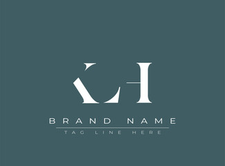 KLH abstract letter logo design. This logo is designed by three abstract letters.