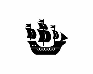creative silhouette Basic Ship Icon victor illustration
