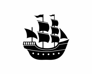 creative silhouette Basic Ship Icon victor illustration
