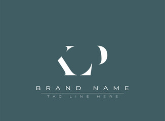 KLP abstract letter logo design. This logo is designed by three abstract letters.