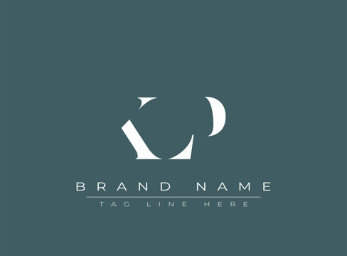 KLP abstract letter logo design. This logo is designed by three abstract letters.