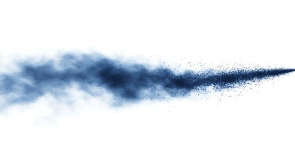 Fototapeta premium Blue powder explosion on plain backdrop