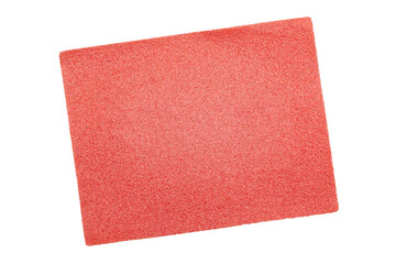 Sheet of sandpaper isolated on white