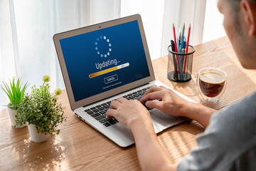 Software update on computer for modish version of device software upgrade