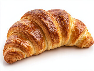 Freshly baked croissant isolated