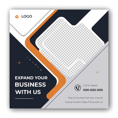 Digital marketing and corporate business promotion social media post design banner template